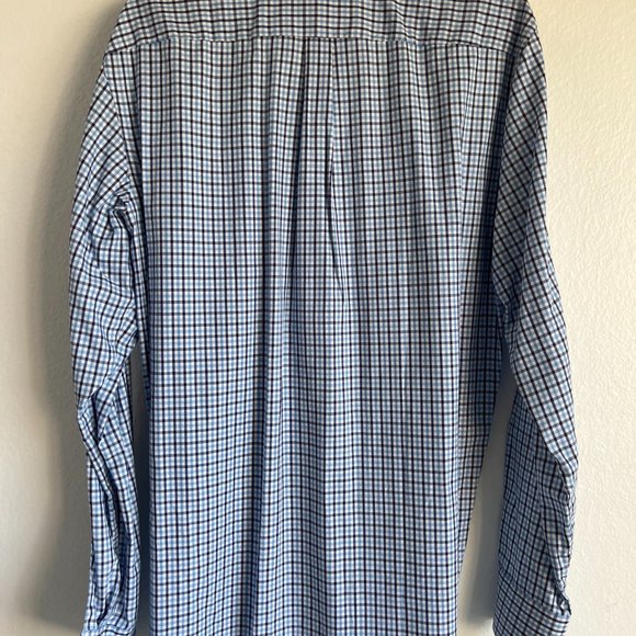 Casa Moda Easy Care Mens Long Sleeve Button Up Shirt Size Small Black 'n Blue - Picture 5 of 6